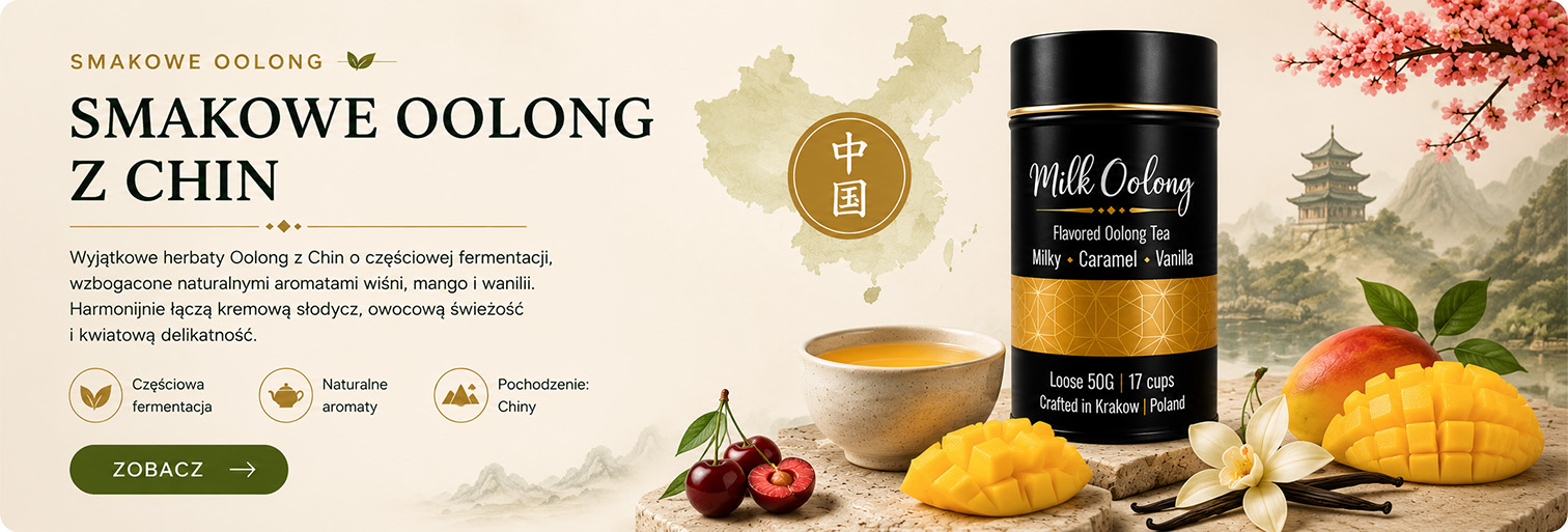 Smakowe herbaty Oolong z naturalnymi aromatami i dodatkami